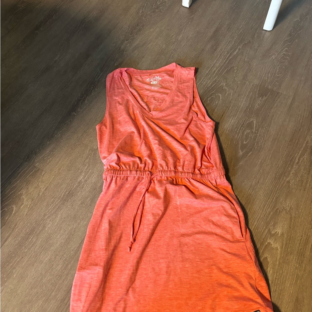 Salt Life Vibrant Orange Sleeveless Midi Dress